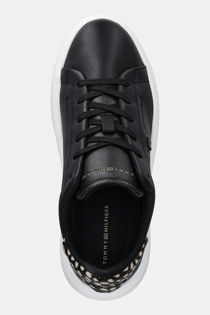 Кожени маратонки Tommy Hilfiger ANIMAL PRINT PLATFORM SNEAKER