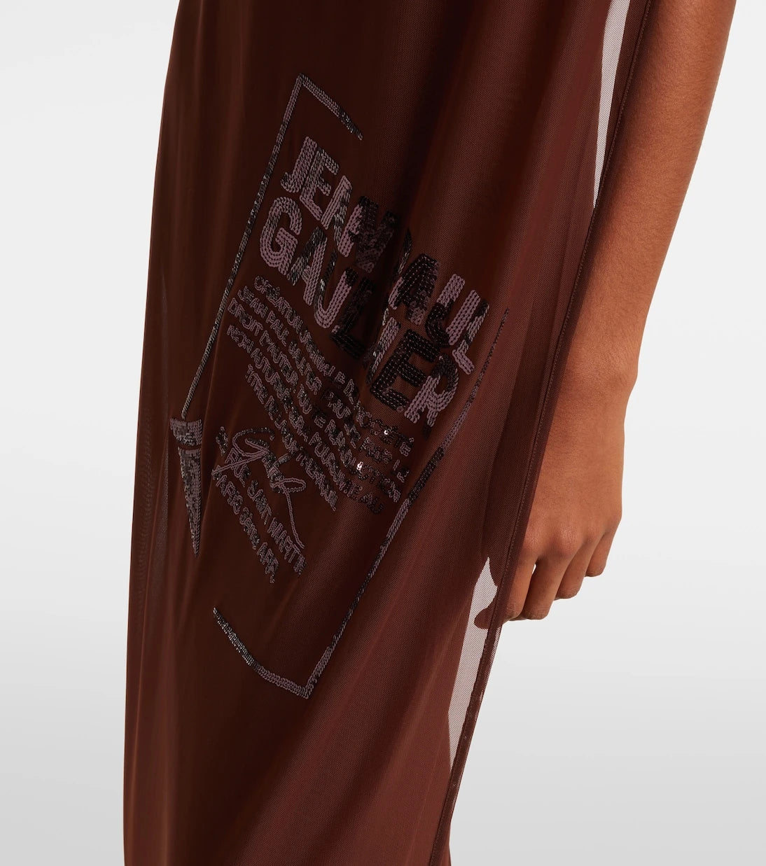 Jean Paul Gaultier - Sequined tulle maxi dress