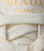 Prada Leather-Suede Downtown Bold Sneakers 50