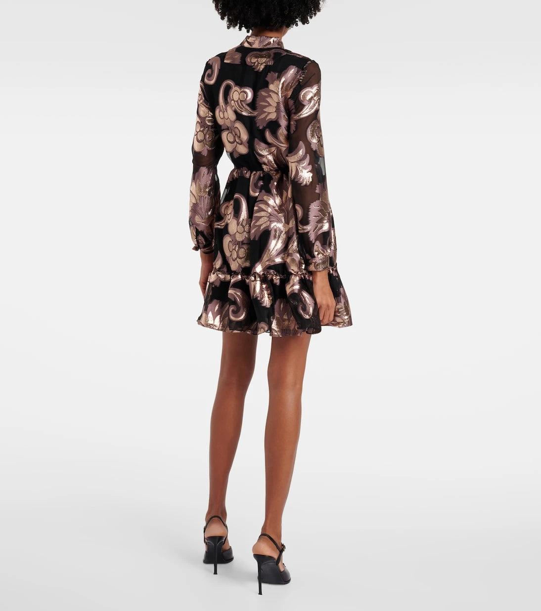 Etro - Printed tie-neck minidress