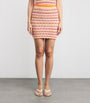 Orange Crochet Wayra Mini Skirt