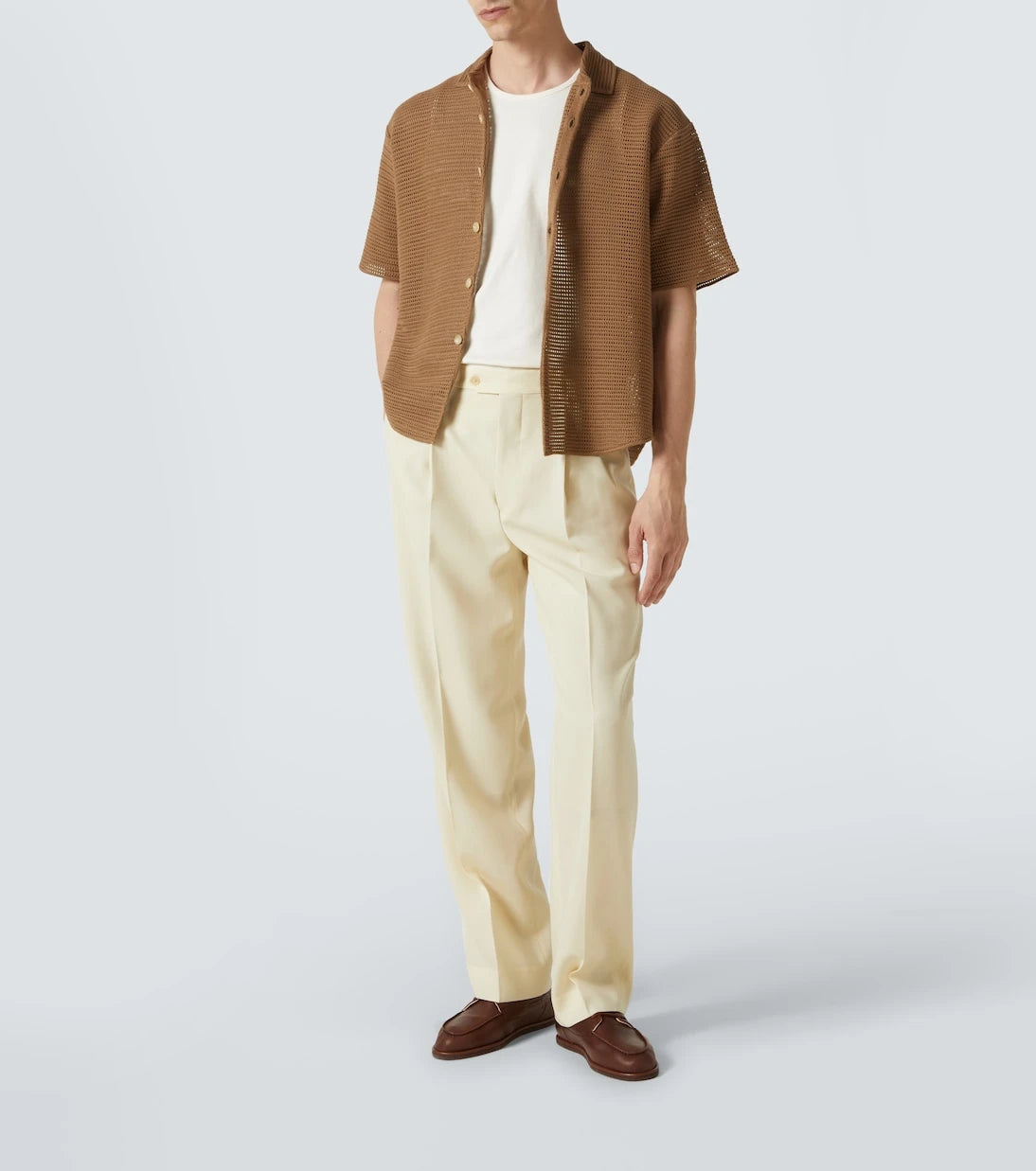 Auralee - Knitted cotton mesh shirt