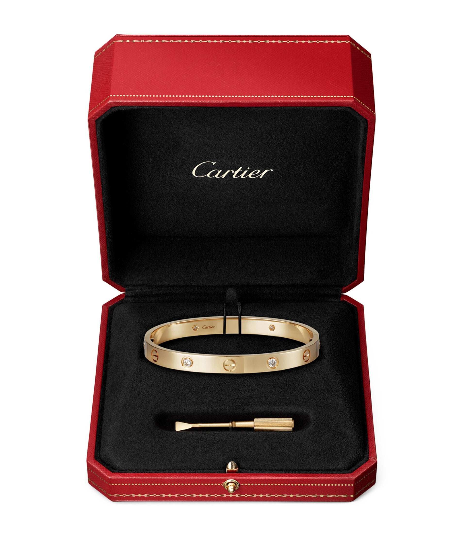 LOVE Classic Yellow Gold 4-Diamond Bracelet