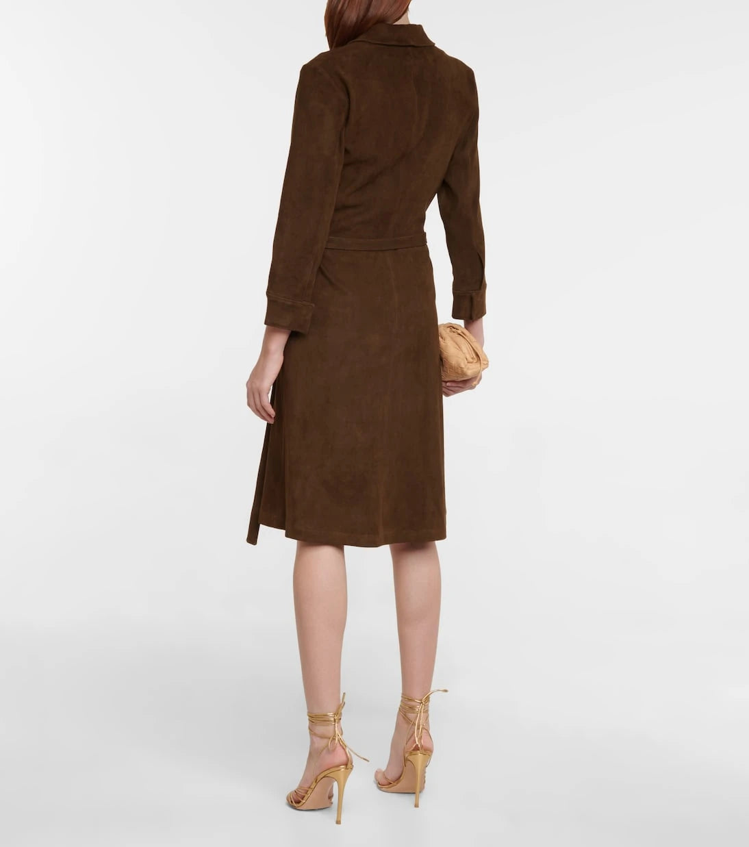 Stouls - Ross suede wrap midi dress