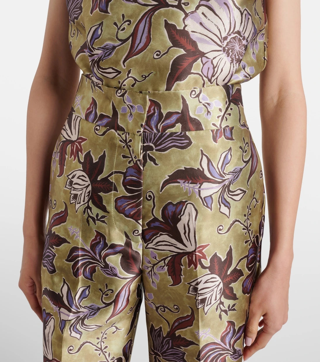 Alémais - Citron floral cropped pants