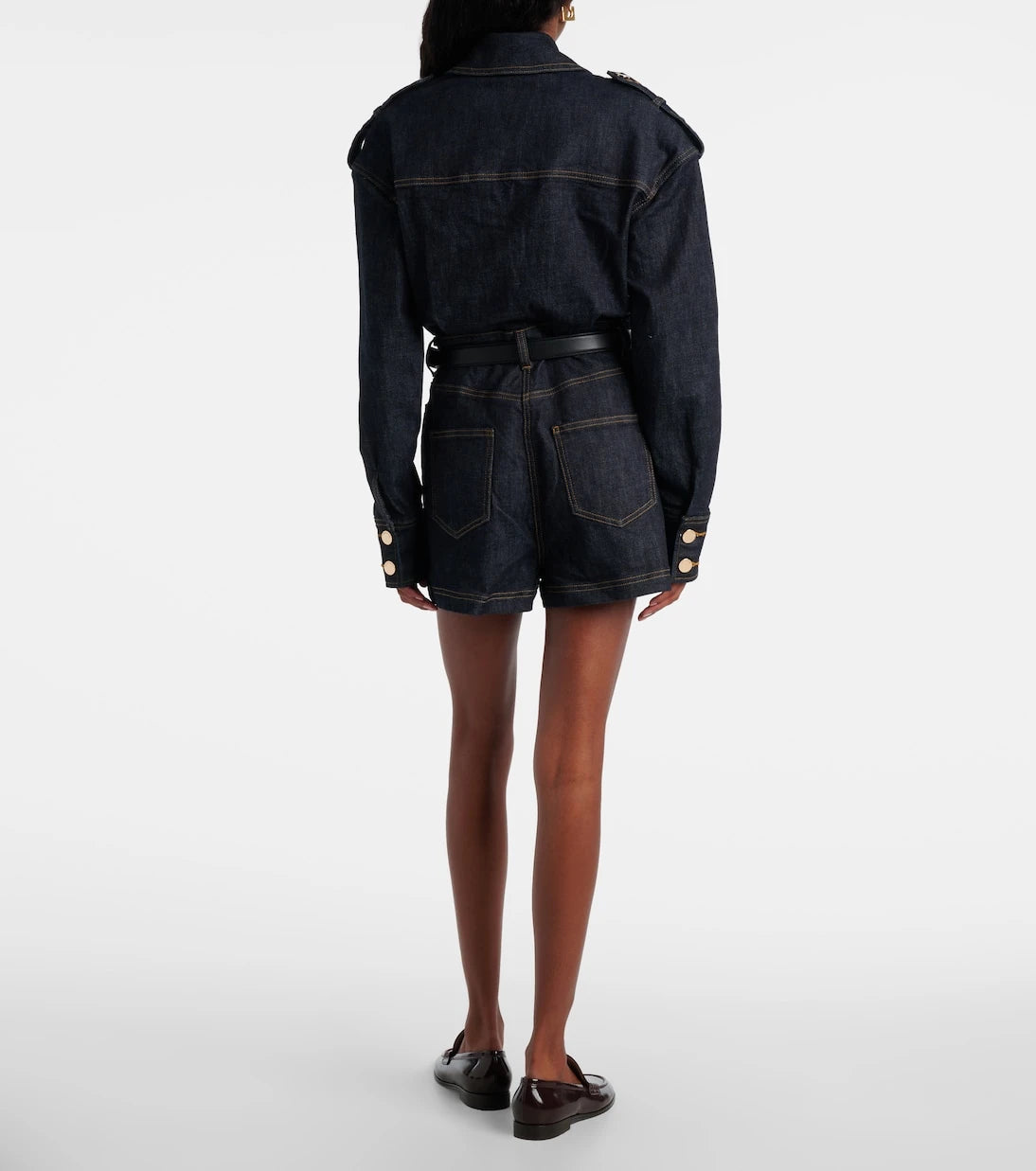 Self-Portrait - Denim romper