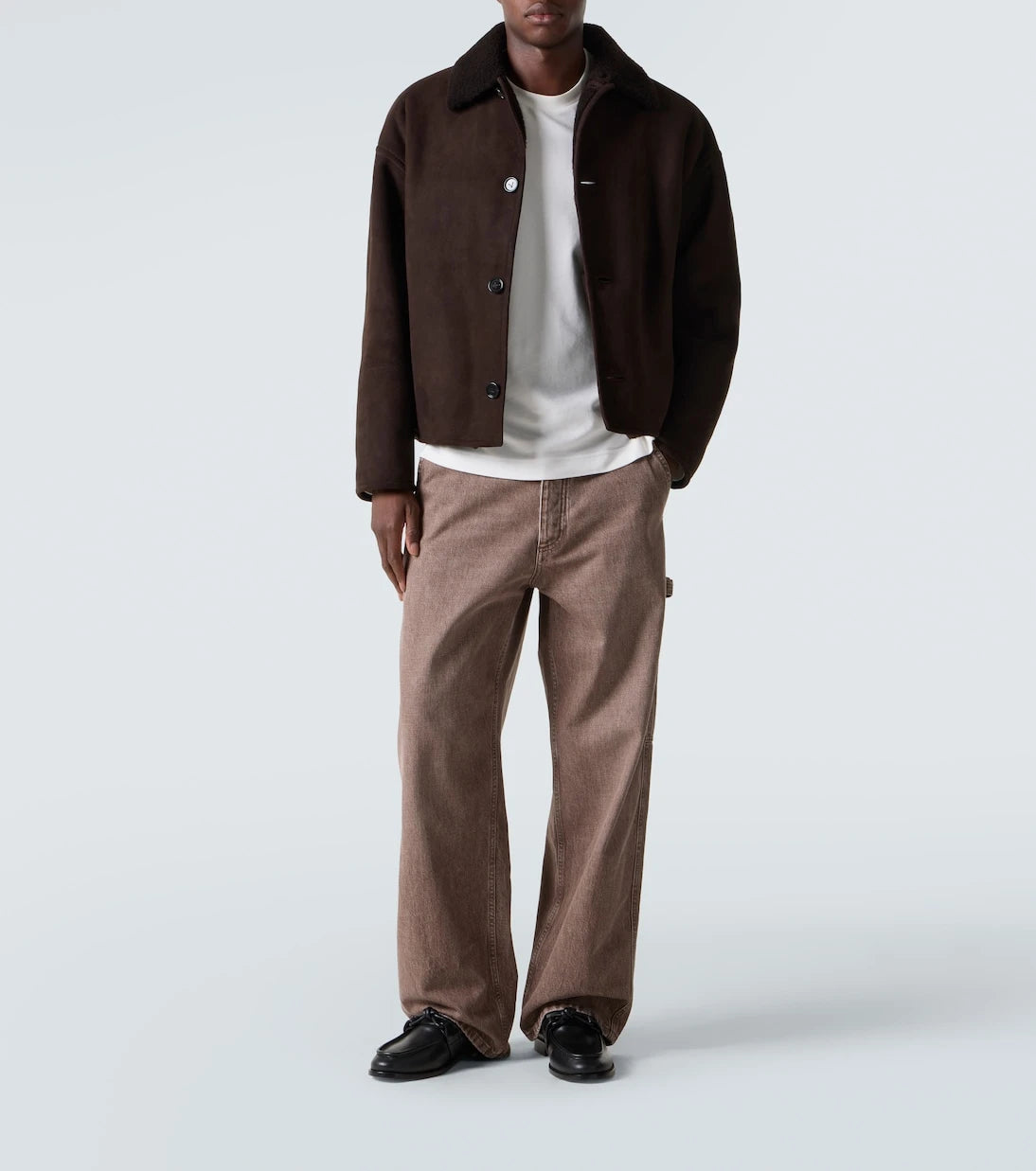 Bottega Veneta - Leather and shearling jacket