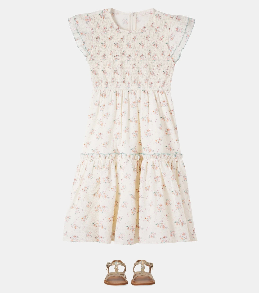 C'era Una Volta - Ester floral shirred cotton dress