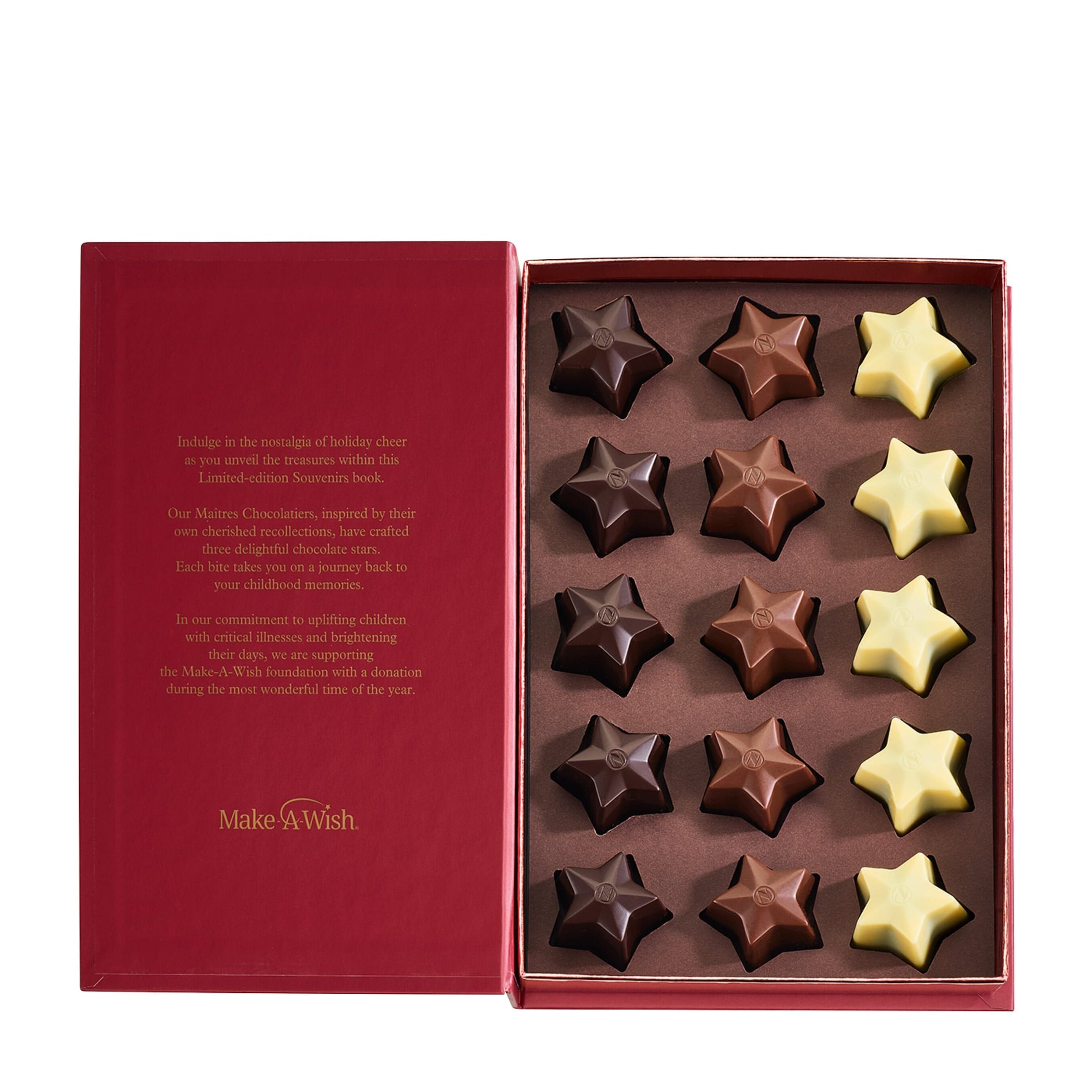 Praline-Filled Milk, White and Dark Chocolate 15-Piece Souvenirs Selection Box (164g)