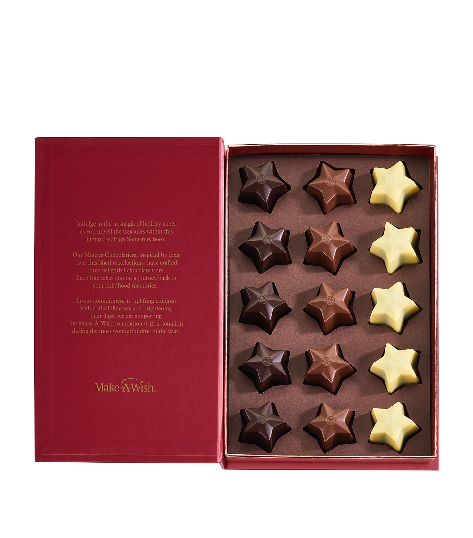 Praline-Filled Milk, White and Dark Chocolate 15-Piece Souvenirs Selection Box (164g)
