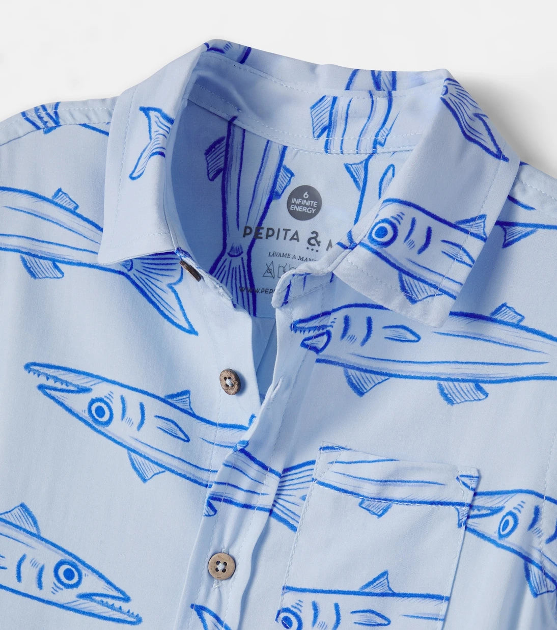 Pepita&Me - Guayabera printed shirt