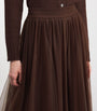 Fabiana Filippi Brown Tulle Maxi Skirt