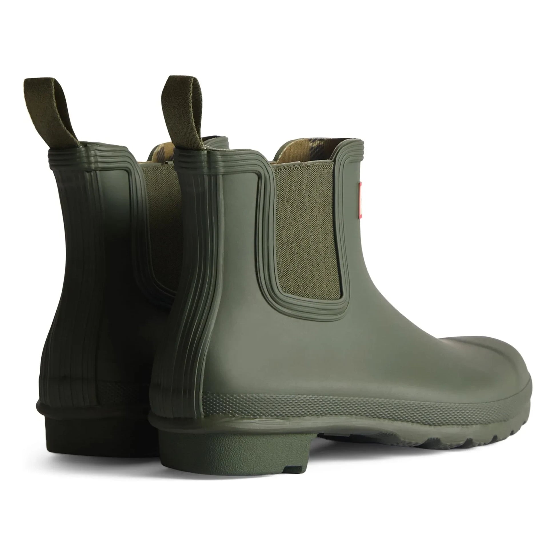 Hunter - Chelsea Boots Original Tartan Rubber | Olive green