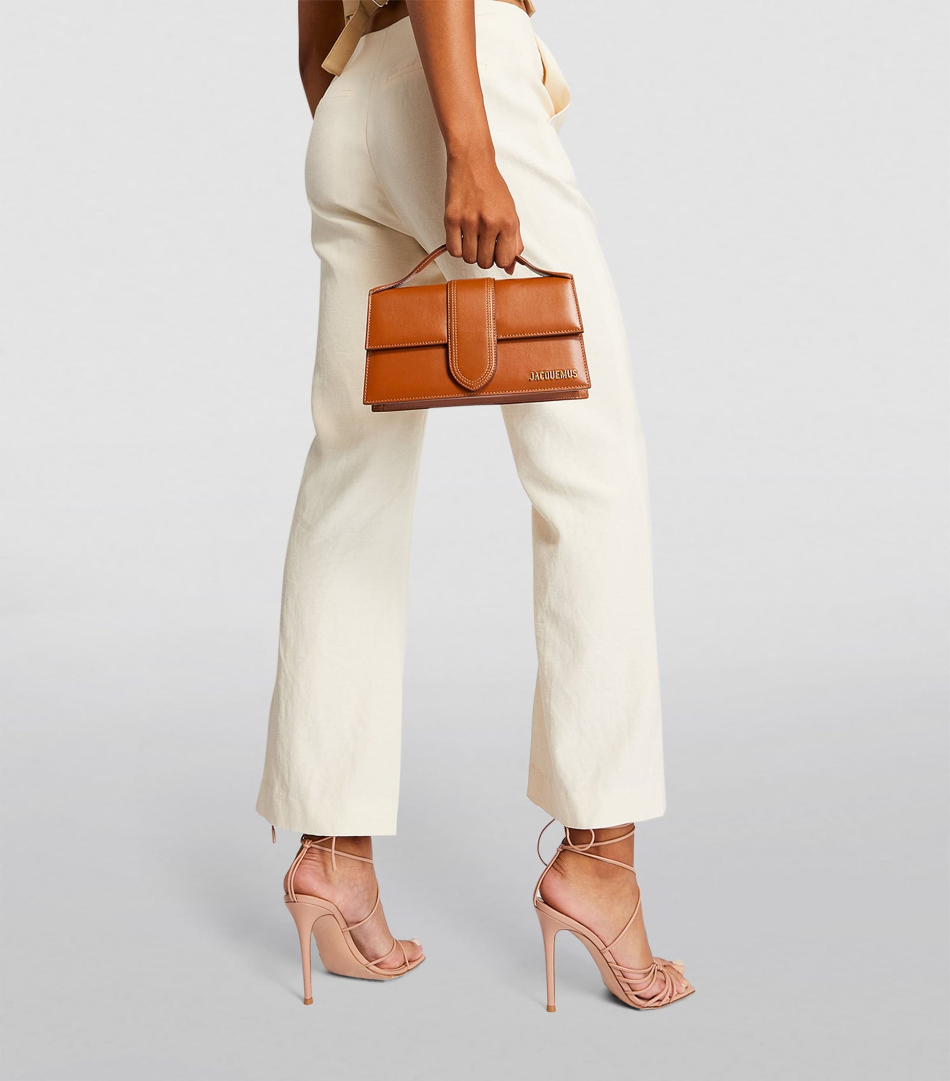 Jacquemus Brown Leather Le Grand Bambino Top-Handle Bag