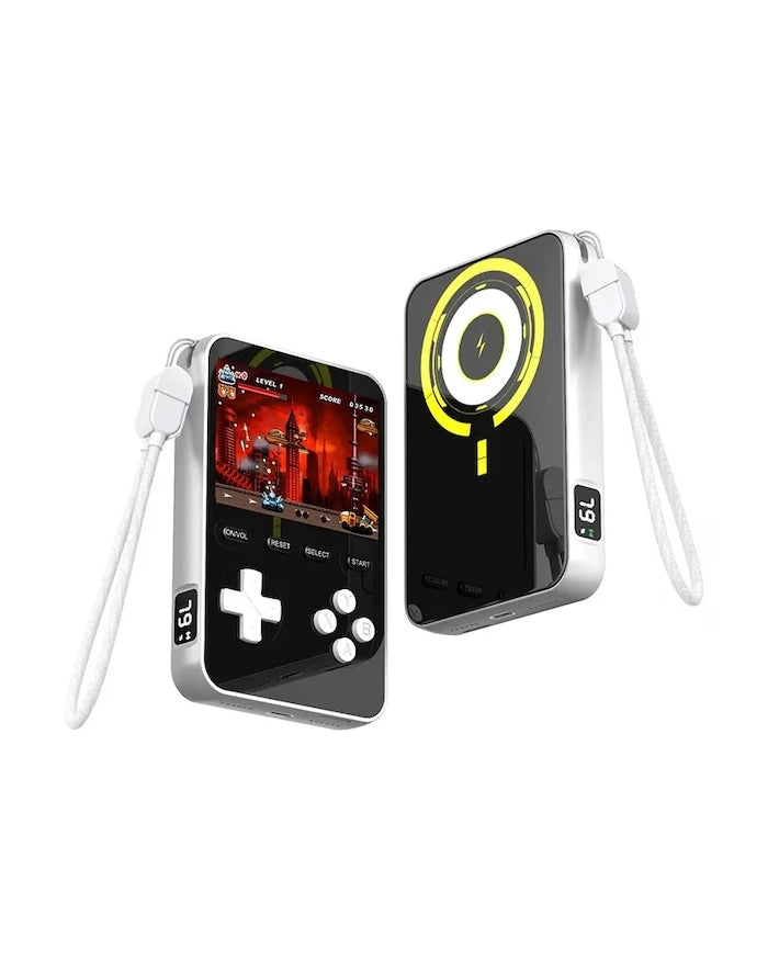 Reset Club Powerbank Gaming Dahili Oyun Konsollu Tam Şarj Cihazı 7,5 × 2 × 11,5 cm