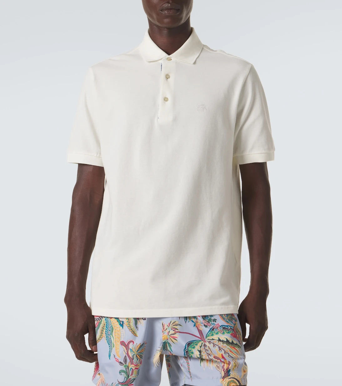 Etro - Pegaso cotton piqué polo shirt