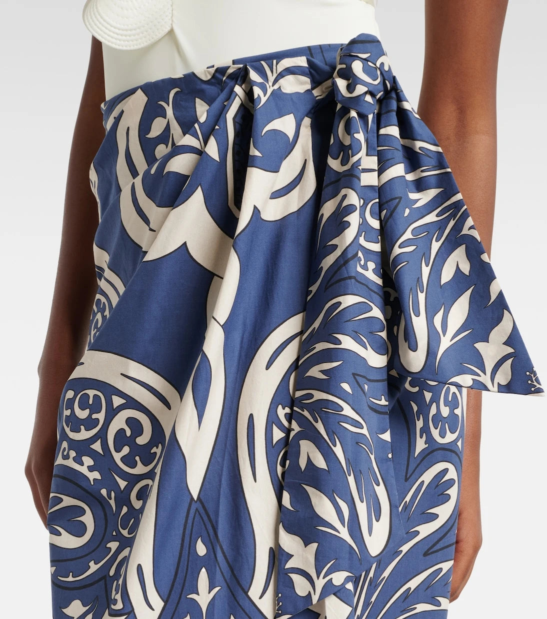 Johanna Ortiz - Printed cotton poplin wrap skirt