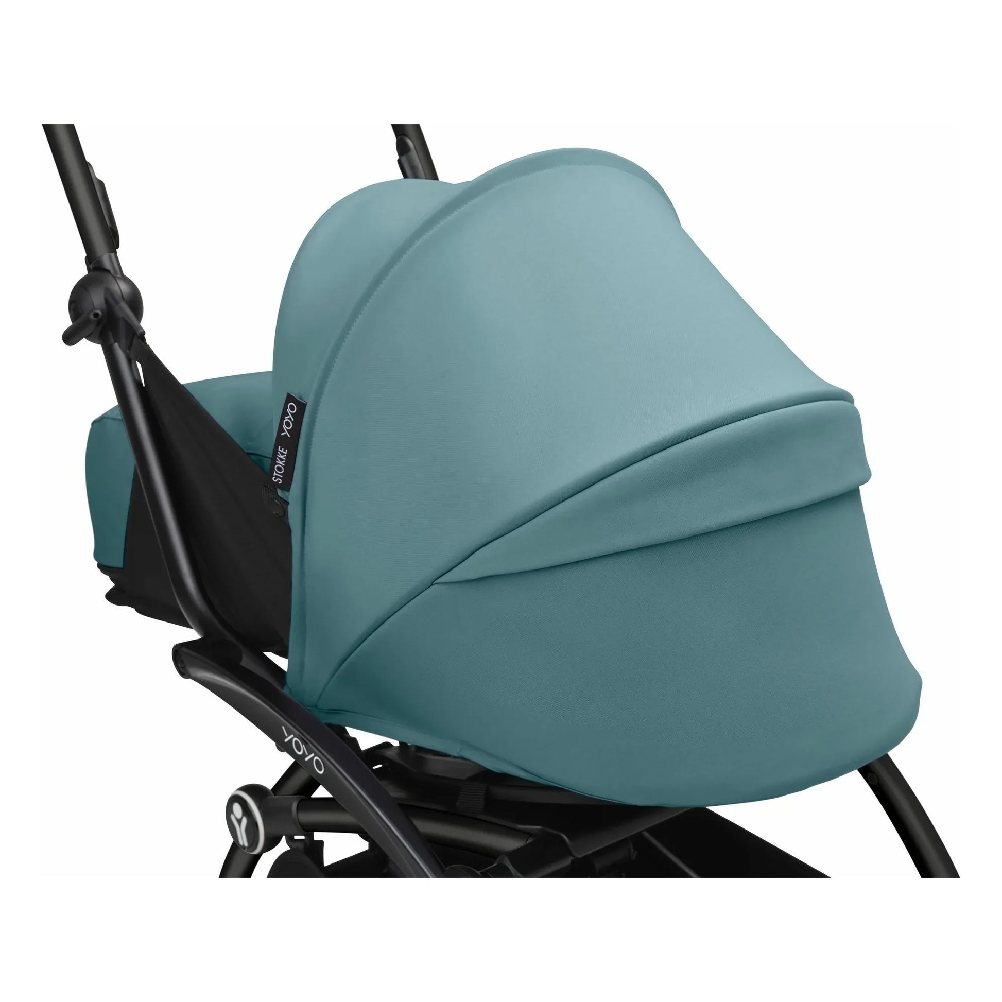 Stokke® - YOYO³ 0+ newborn stroller Black frame | Aqua