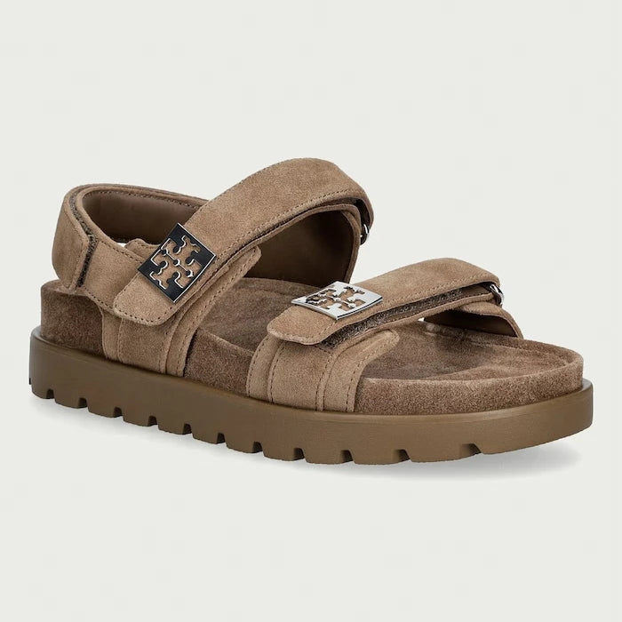 Tory Burch kadın süet Mellow Sport Sandal sandalet