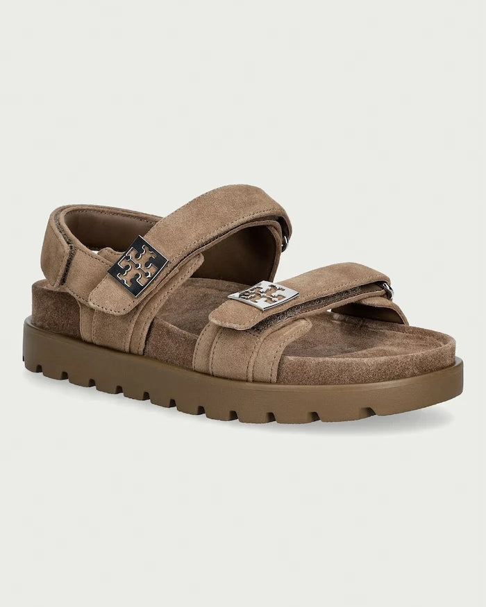 Tory Burch kadın süet Mellow Sport Sandal sandalet