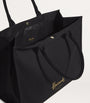 Black Large Cotton Logo Tote Bag