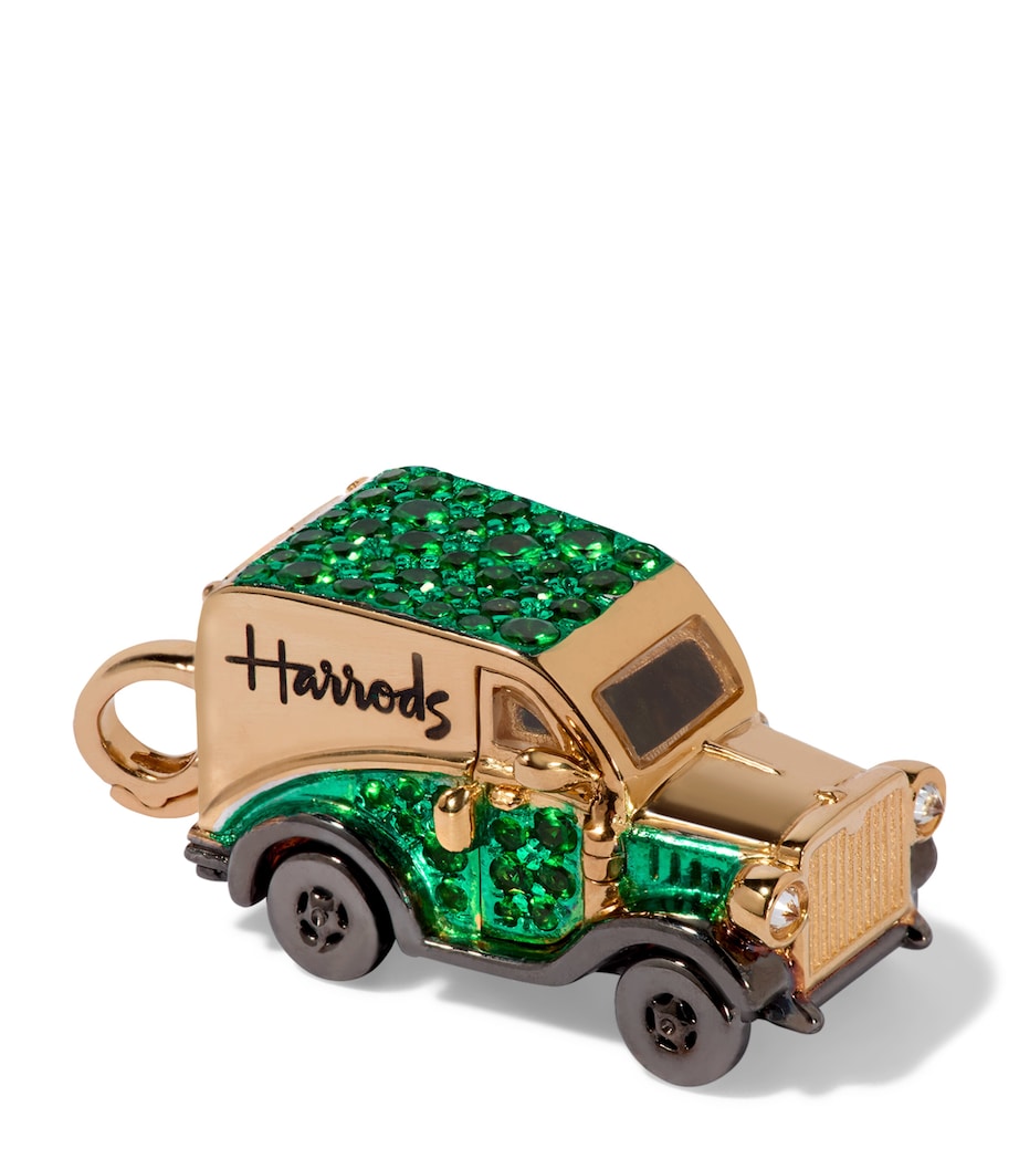 Annoushka Yellow Gold, Tsavorite and Diamond Harrods Delivery Van Charm Pendant