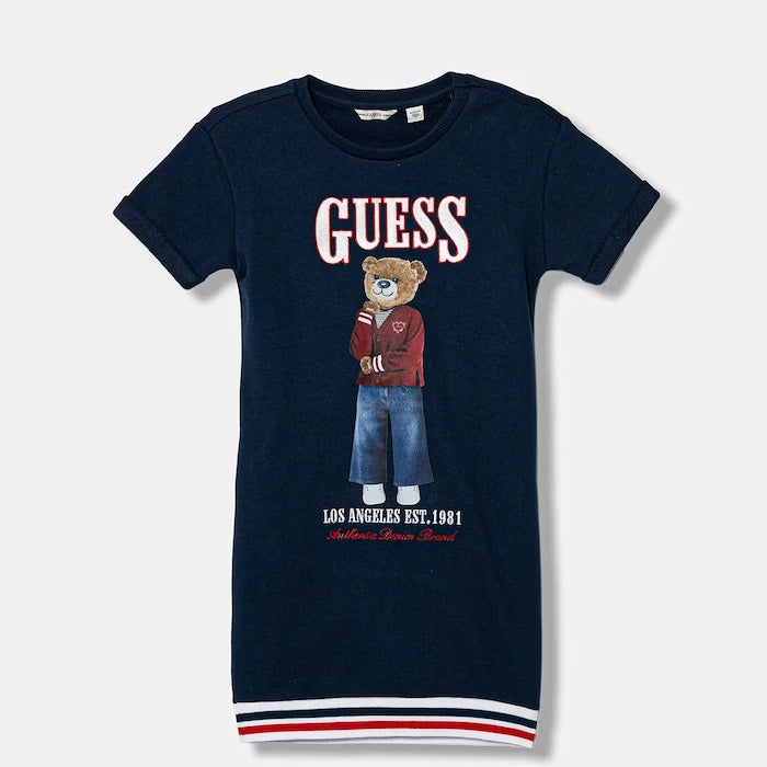 Детска памучна рокля Guess