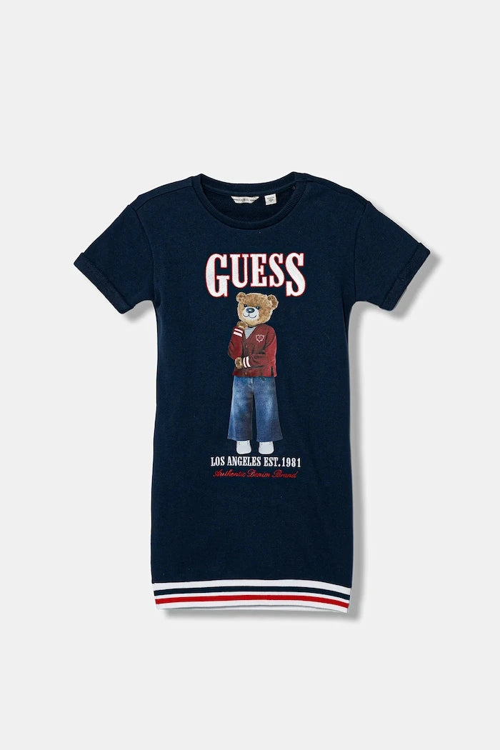 Детска памучна рокля Guess