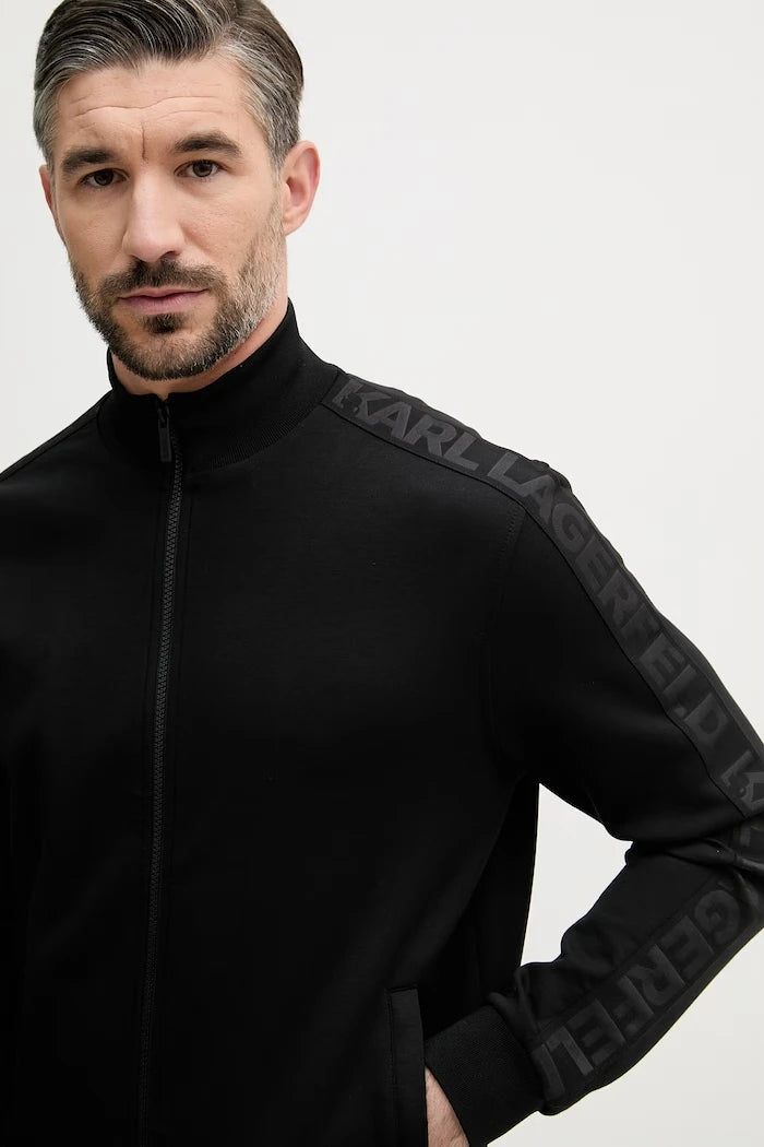Karl Lagerfeld fermuarlı erkek viskon sweatshirt
