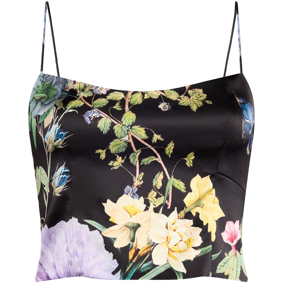 Black Saylor Bustier Crop Top