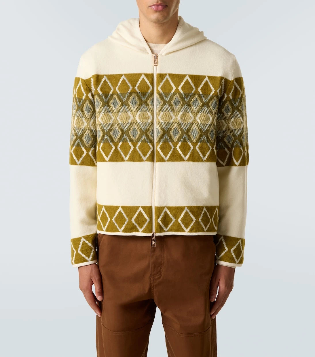Moncler - Argyle reversible virgin wool jacket