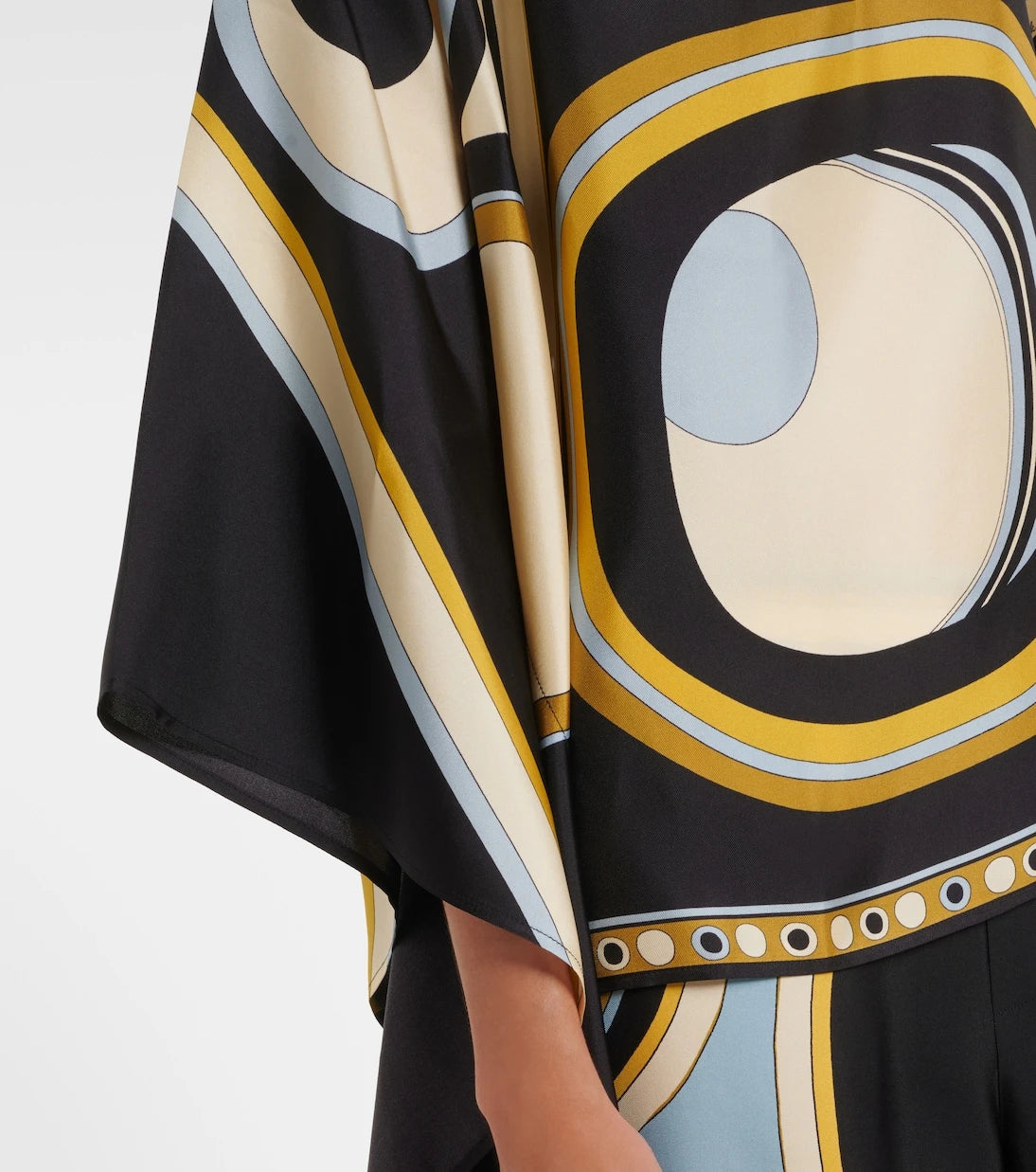 La DoubleJ - Foulard printed silk twill top