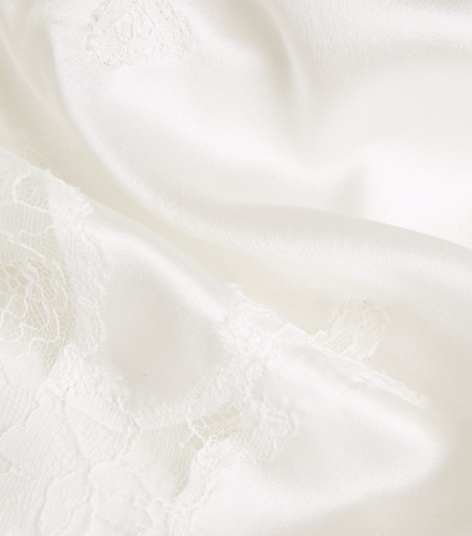 Silk Lace-Trim Chemise
