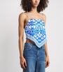 Alice+Olivia Blue Yuri Scarf Top