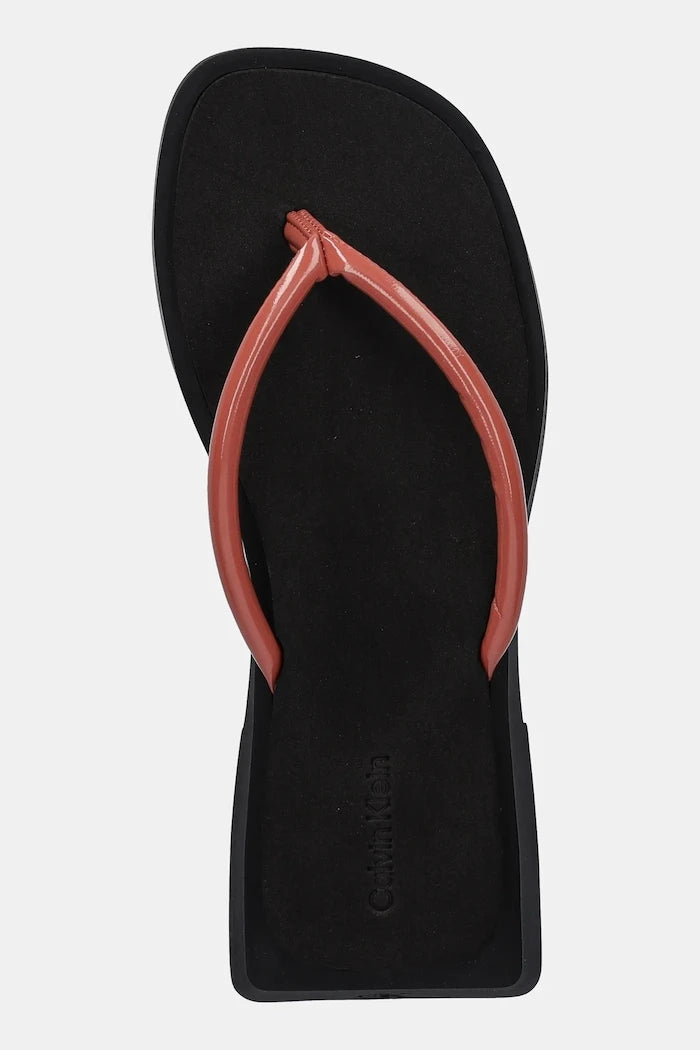 Джапанки Calvin Klein Jeans SQ LOW WEDGE SANDAL STITCH