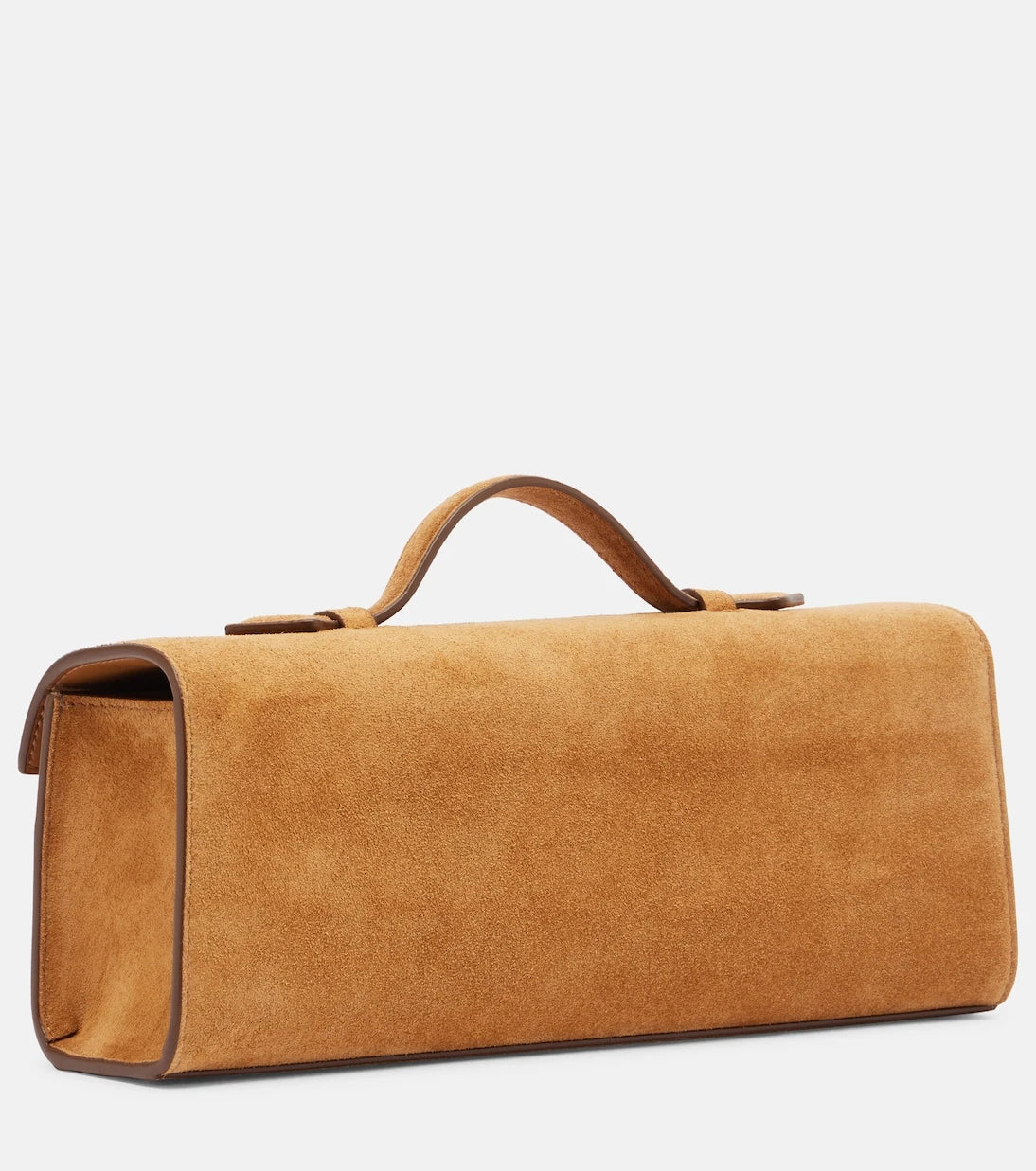 Savette - Symmetry Slim Medium suede top-handle bag