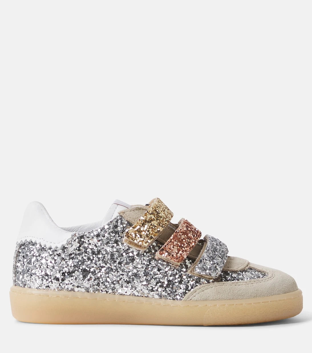 Monnalisa - Glitter suede sneakers