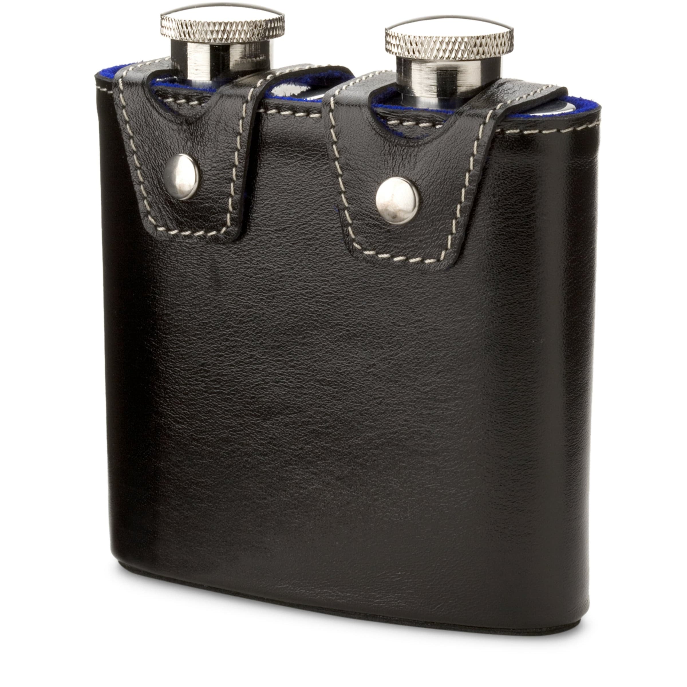 Aspinal Of London Double Leather Hip Flask
