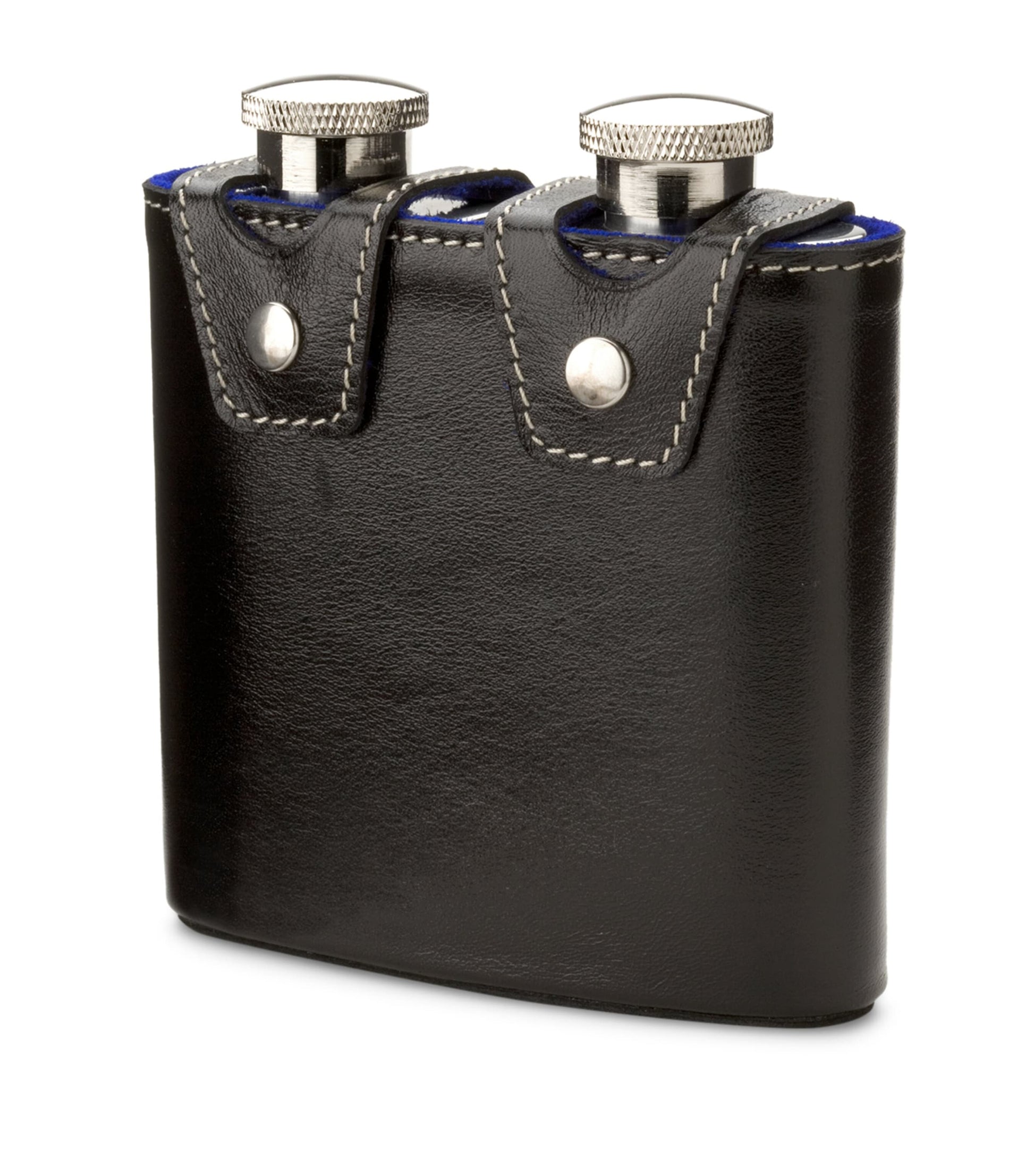 Aspinal Of London Double Leather Hip Flask