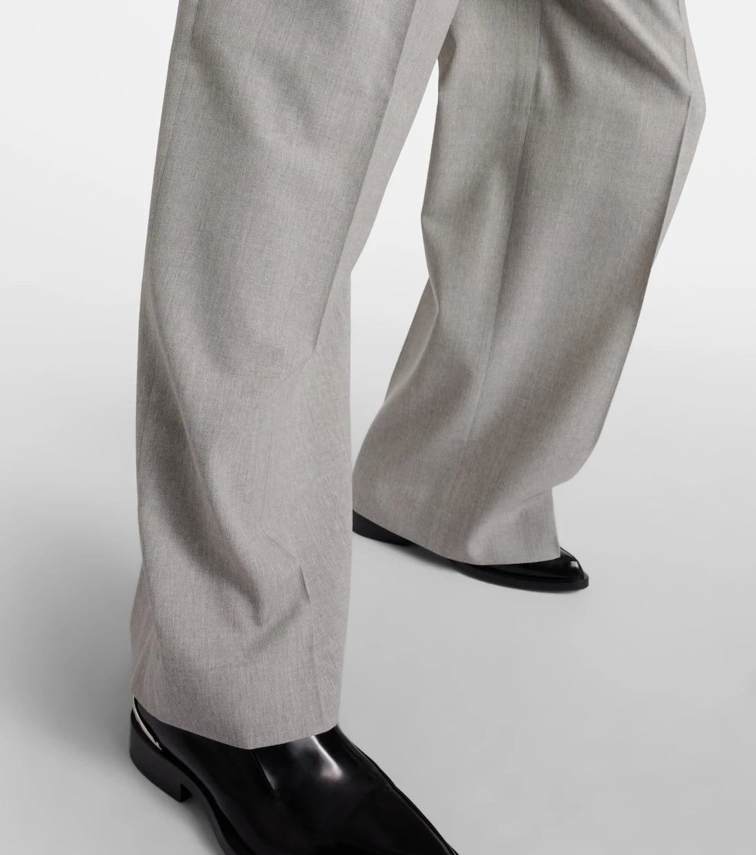 Ami Paris - High-rise wool wide-leg pants