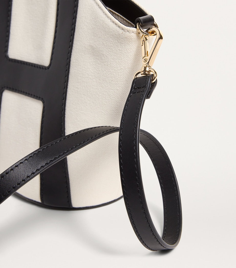 Harrods Grab Canvas Tote Bag BLACK