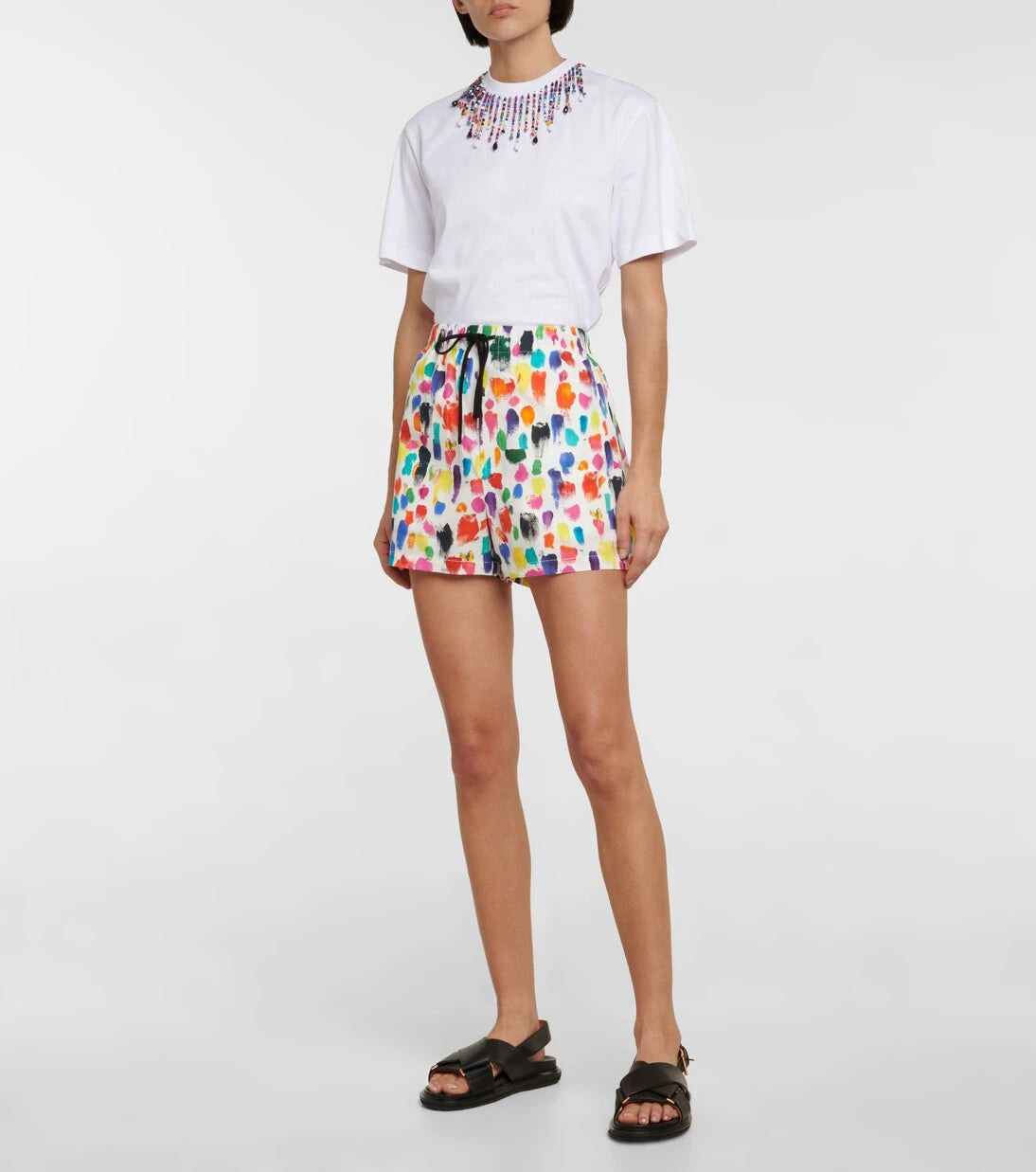 Christopher Kane - Printed cotton shorts