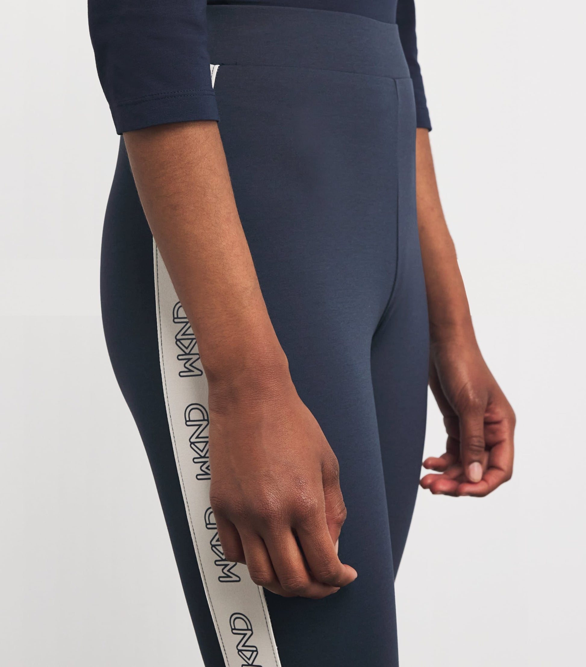 Weekend Max Mara Blue Stretch-Jersey Slim Leggings