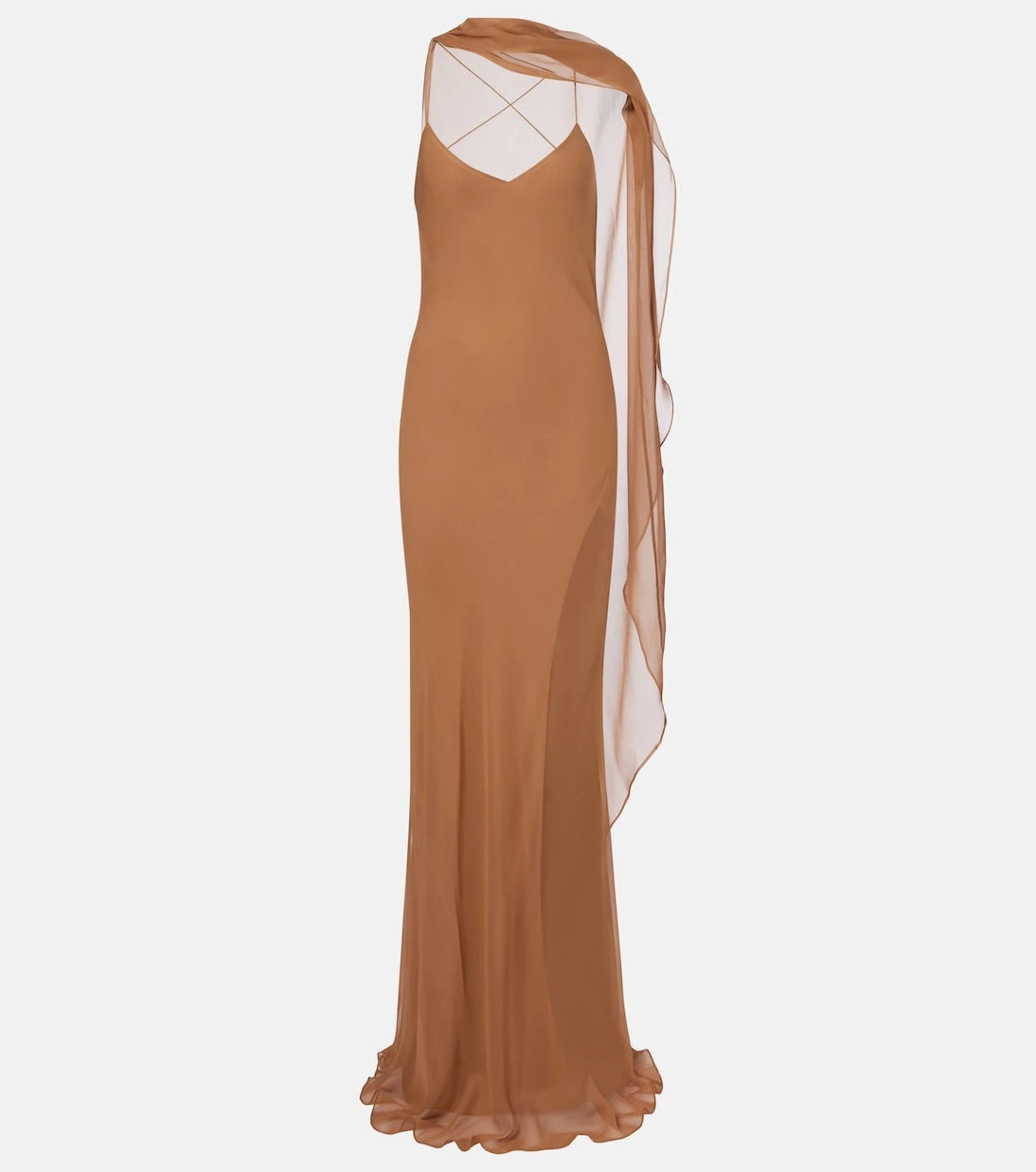 The Sei - Caped silk satin gown