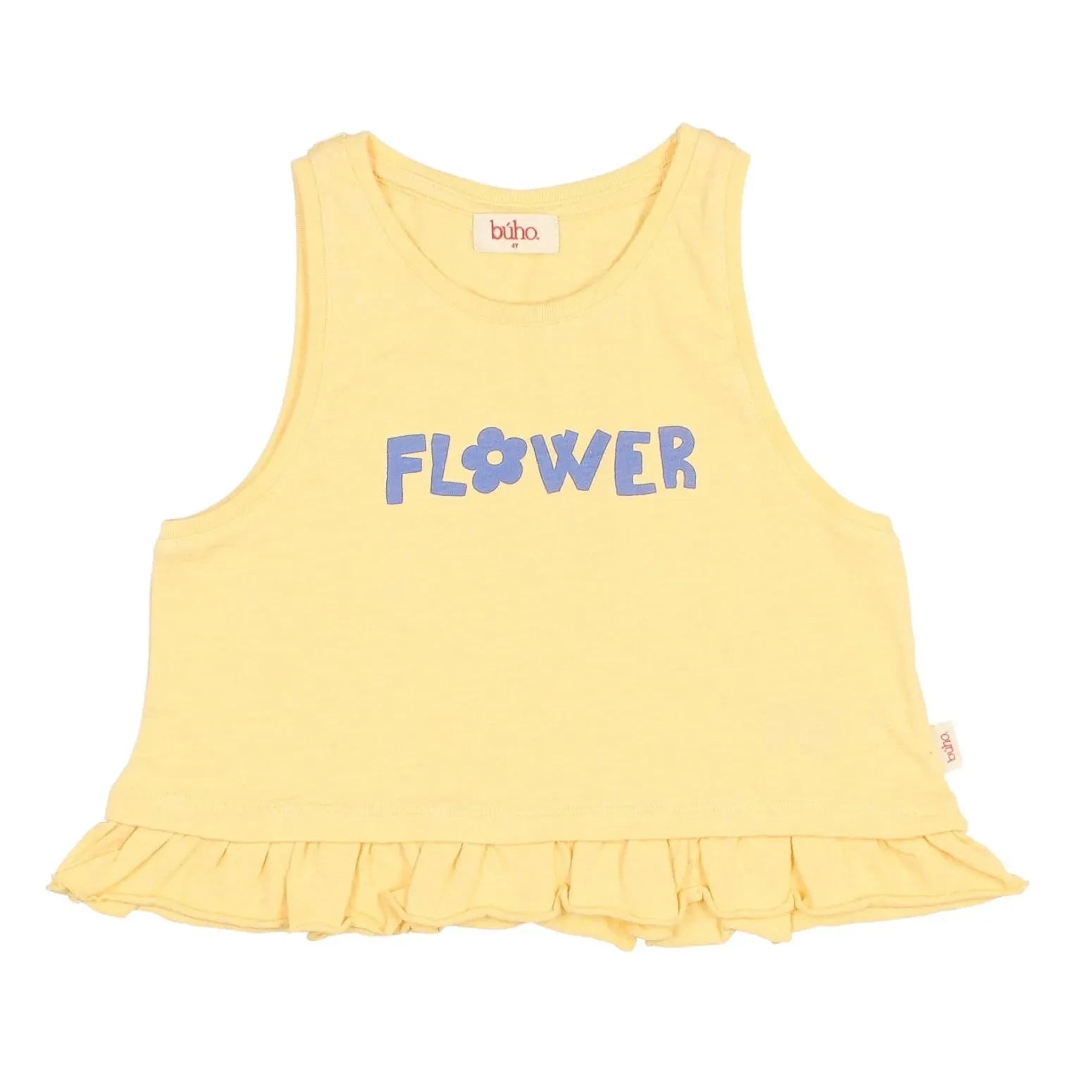 Búho - Flower Flounce Top Organic Cotton | Yellow