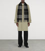 Burberry Black Cashmere Check Scarf