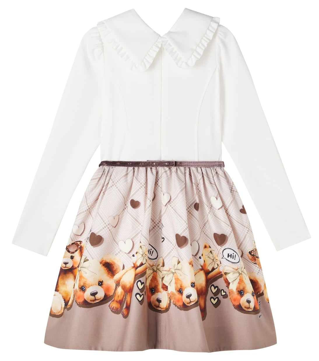 Monnalisa - Printed cotton-blend dress