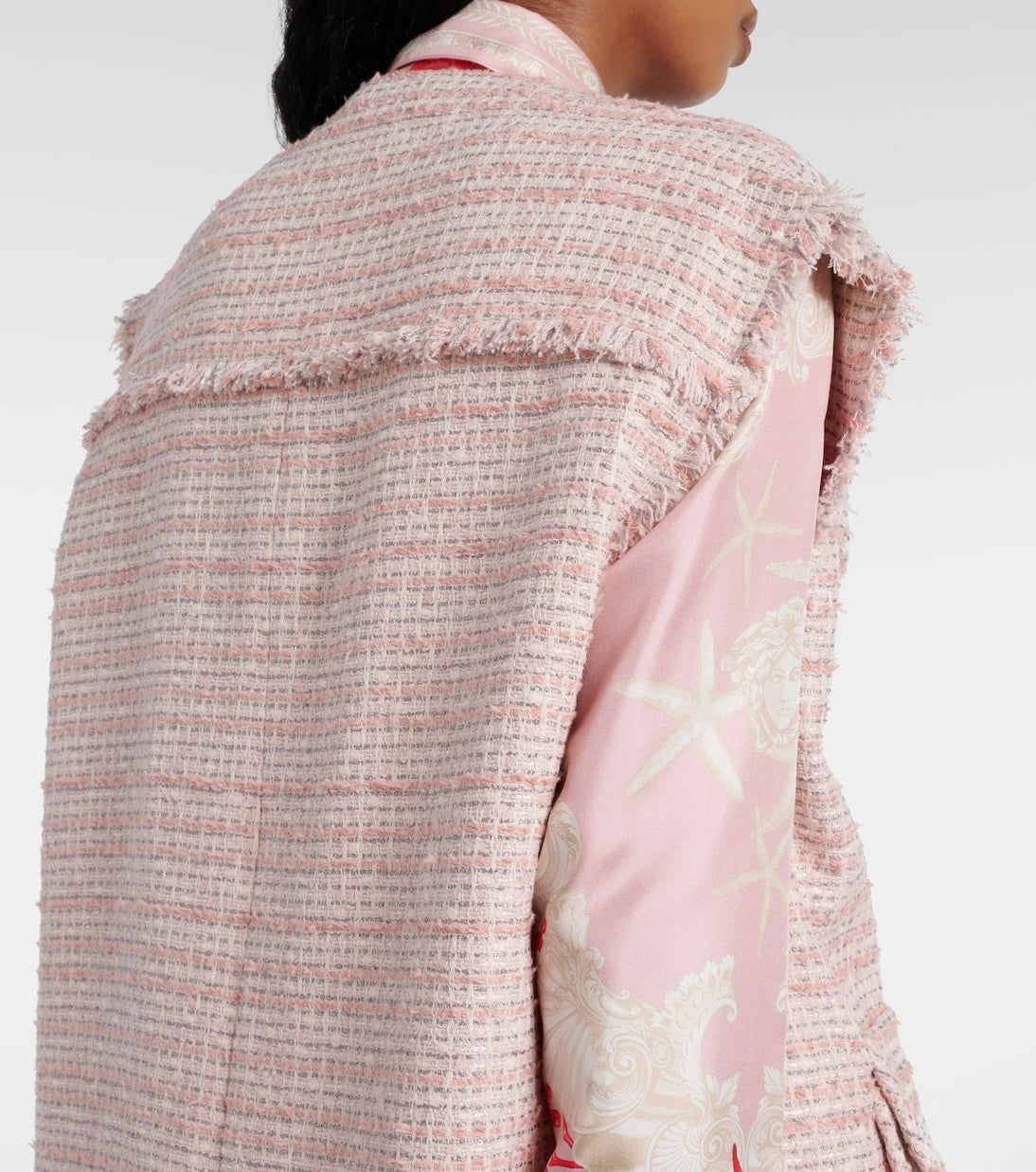 Versace - Oversized tweed vest