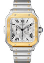 Stainless Steel and Yellow Gold Santos de Cartier Watch 43.3mm