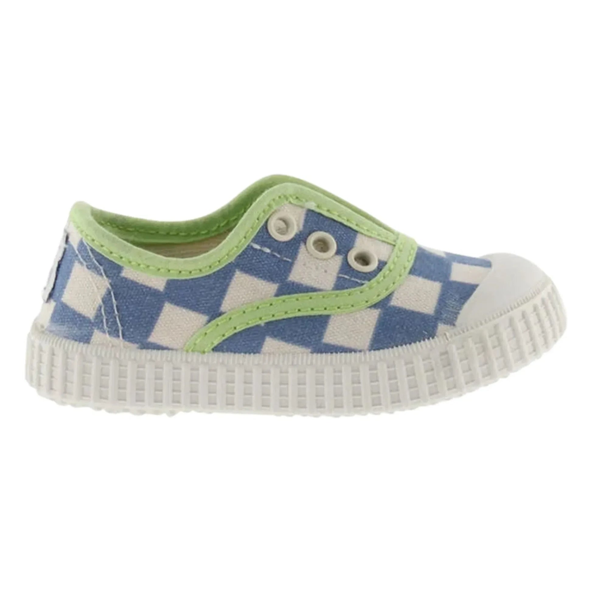 Victoria - Lona Square Scratch Sneakers | Blue